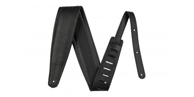 Fender 3.5" Premium Leather Strap - BLK