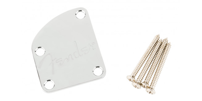 Fender Countoured Heel Neck Plate w/Spaghetti Logo Fender Countoured Heel Neck Plate w/Spaghetti Logo