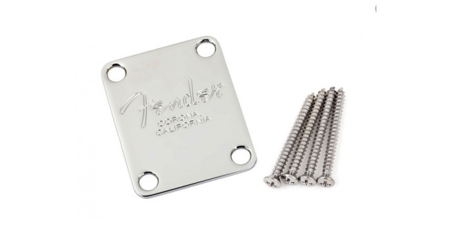 Fender 4-Bolt American Neck Plate "Fender Corona" Stamp Fender 4-Bolt American Neck Plate "Fender Corona" Stamp