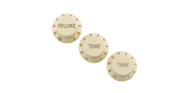 Fender Road Worn Stratocaster Knobs Set - AW Fender Road Worn Stratocaster Knobs Set - AW