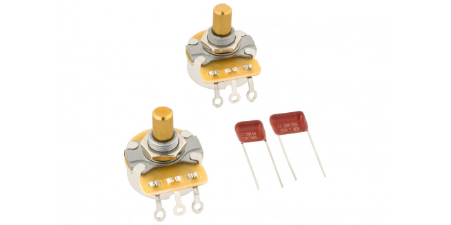 Fender Telecaster Split Shaft Potentiometer and Capacitor Kit
