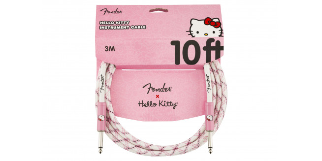 Fender x Hello Kitty White/Pink Woven Cable - 3m