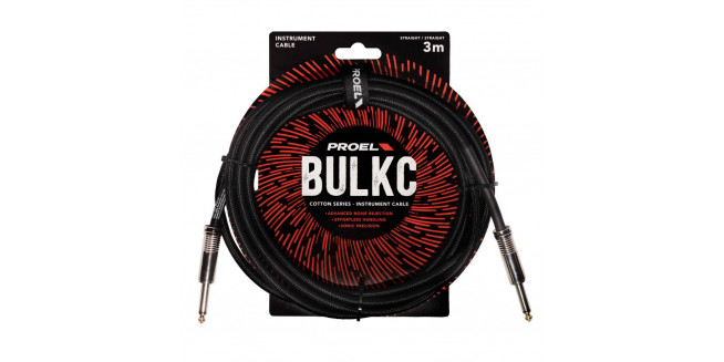 Proel Cotton Series Instrument Cable - 3m - BK