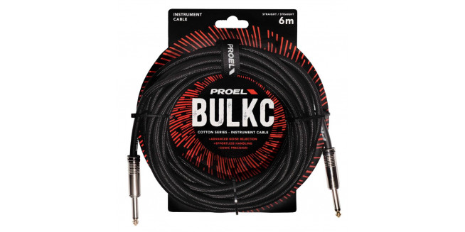 Proel Cotton Series Instrument Cable - 6m - BK