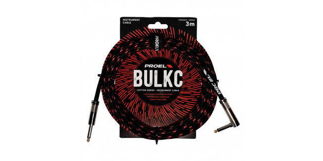 Proel Cotton Series Instrument Cable Angled - 3m - BR