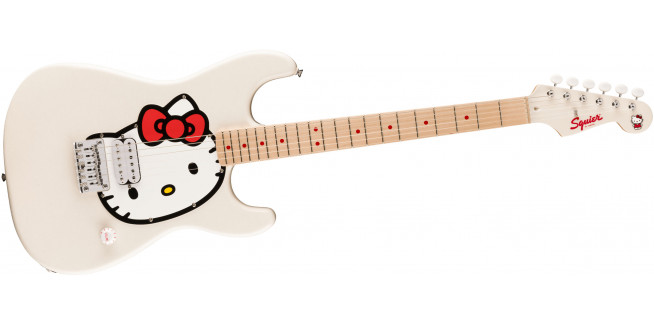 Squier Limited Edition Fender x Hello Kitty White Stratocaster Squier Limited Edition Fender x Hello Kitty White Stratocaster