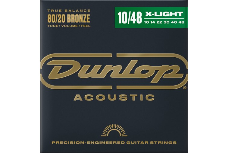 Dunlop 80/20 Bronze Acoustic Guitar Strings 10/48