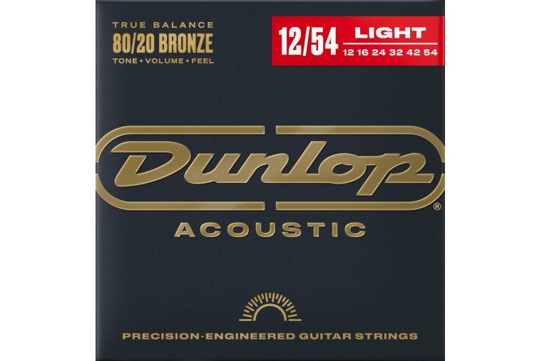 Dunlop 80/20 Bronze Acoustic Guitar Strings 12/54
