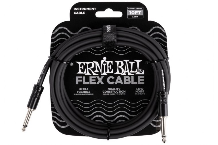 Ernie Ball Flex Instrument Cable Straight/Straight - 3m - BK