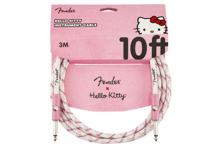 Fender x Hello Kitty White/Pink Woven Cable - 3m