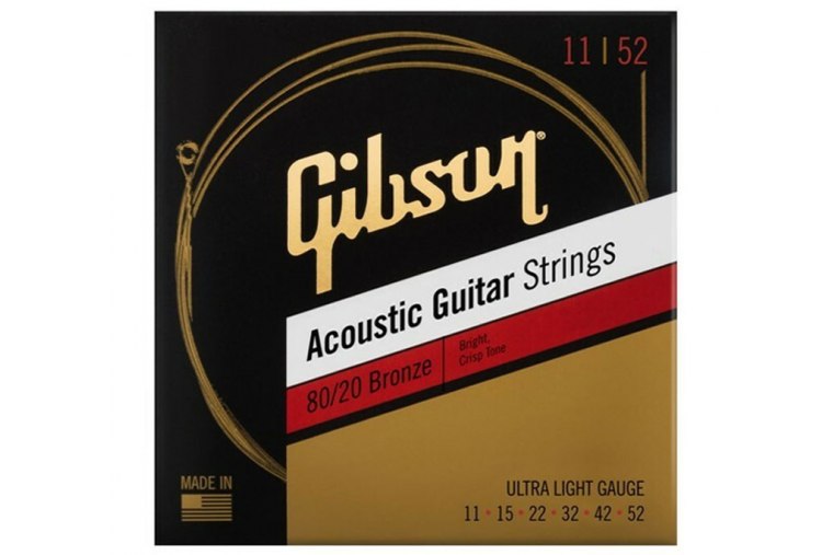 Gibson Bronze 80/20 Acoustic Guitar Strings 11/52