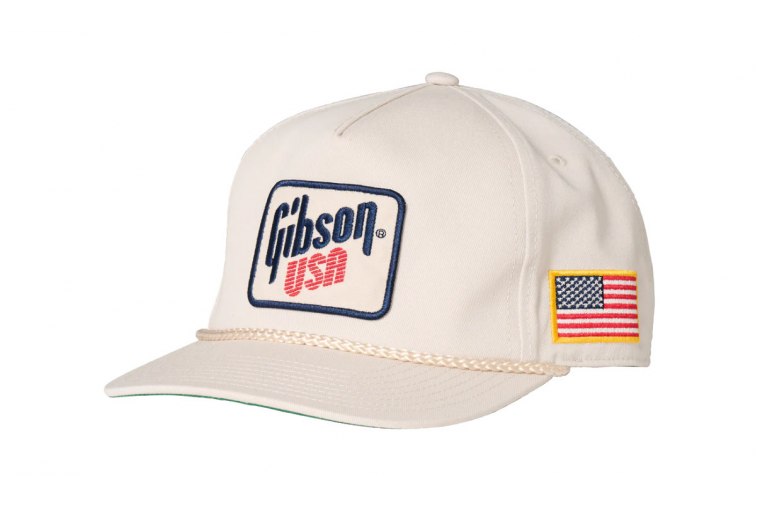 Gibson USA Flag Unstructured Rope Snapback