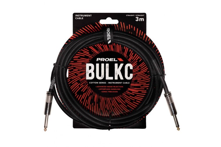 Proel Cotton Series Instrument Cable - 3m - BK