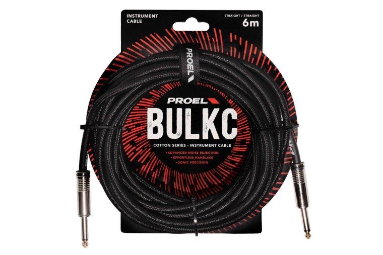 Proel Cotton Series Instrument Cable - 6m - BK
