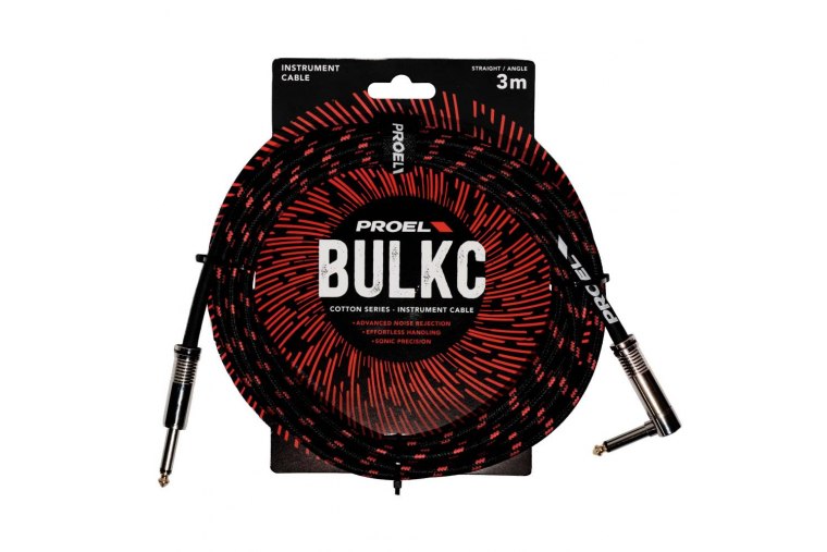 Proel Cotton Series Instrument Cable Angled - 3m - BR