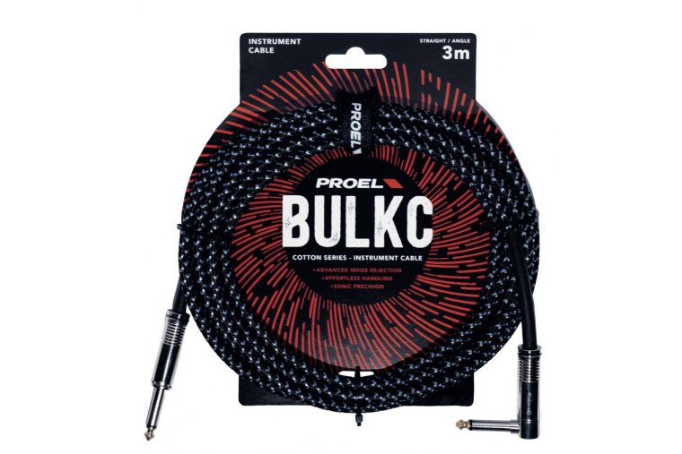 Proel Cotton Series Instrument Cable Angled - 3m - LB