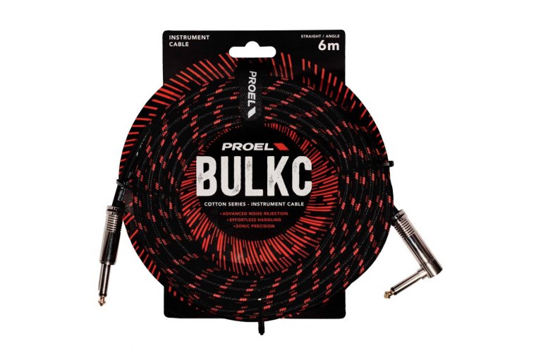 Proel Cotton Series Instrument Cable Angled - 6m - BR