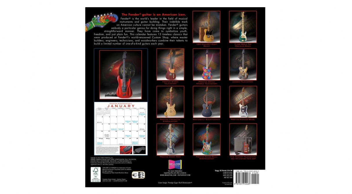 Fender 2022 Custom Shop Calendar | Gino Guitars