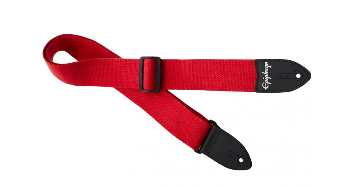 Epiphone Cotton Guitar Strap - Black | Gino Guitars