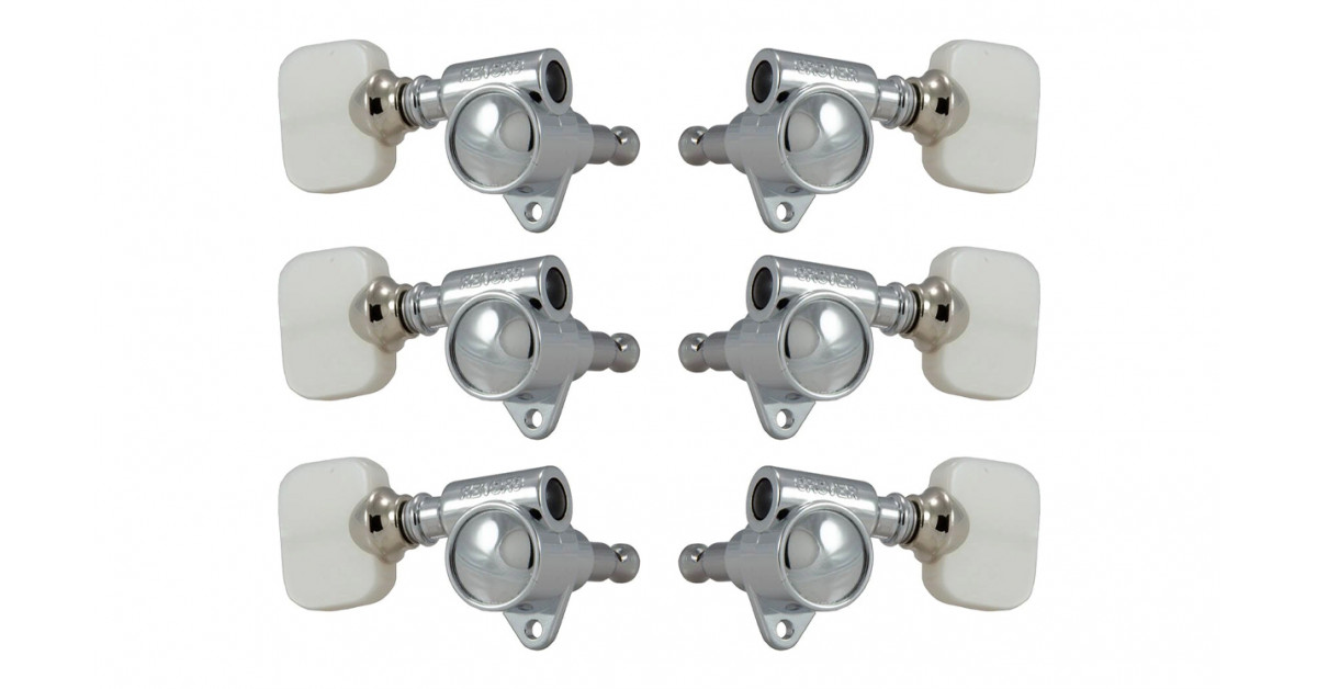 TK-0997 Oval Button Set For Gotoh TunersWhite Pearloid