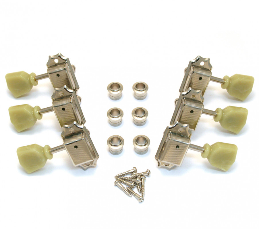 Gotoh SD90 3x3 Vintage Style Locking Tuners Nickel Gino Guitars