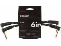 Fender Deluxe Series 2-Pack Patch Cables - 15cm - BK