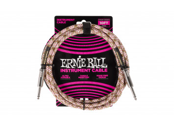 Ernie Ball Braided Instrument Cable Straight/Straight - 3m - EA