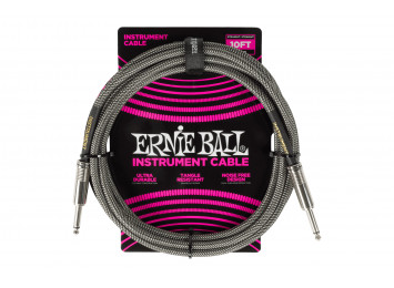 Ernie Ball Braided Instrument Cable Straight/Straight - 3m - SF