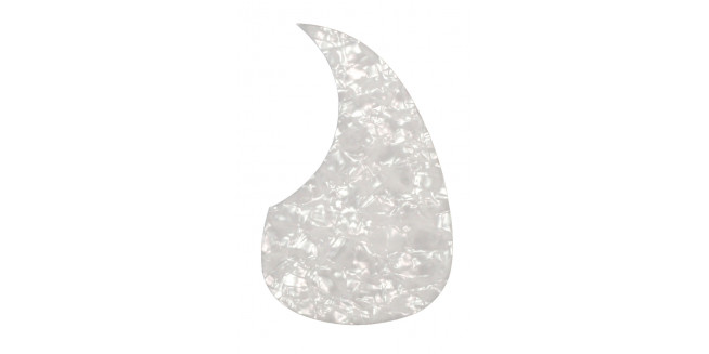 Allparts Acoustic Pickguard - White Perloid