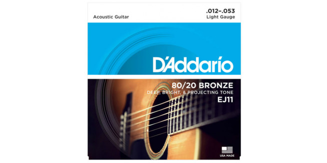 D'Addario EJ11 80/20 Bronze, Light, 12-53