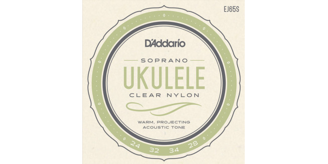 D'Addario EJ65S Pro-Artè Custom Extruded Ukulele, Soprano