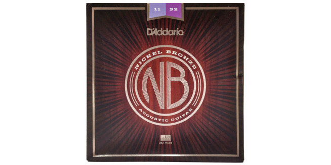 D'Addario NB1152 Nickel Bronze, Custom Light, 11-52