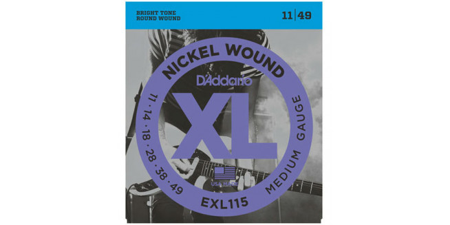 D'Addario EXL115 Nickel Wound, Blues, Jazz Rock, 11-49