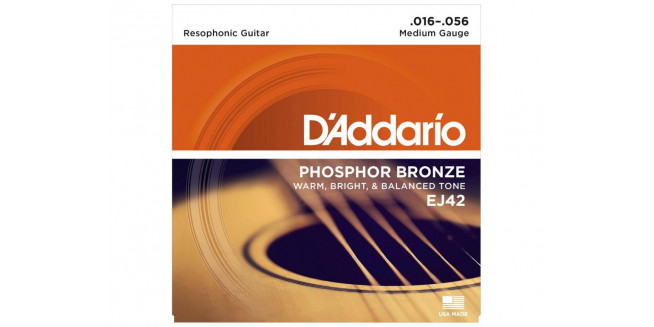 D'Addario EJ42 Resophonic Guitar Strings, 16-56