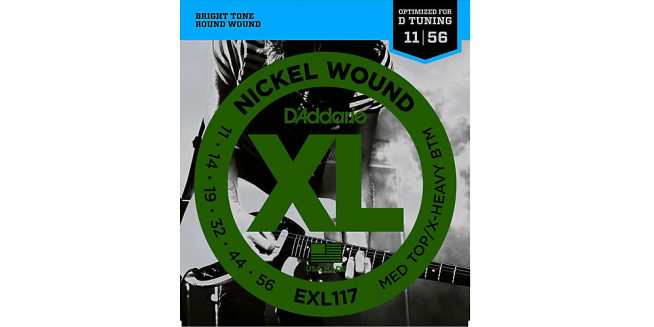 D'Addario EXL117 Nickel  Wound, Medium Top, XHeavy Bottom, 11-56