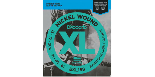 D'Addario EXL158 Nickel  Wound, Baritone-Light, 13-62