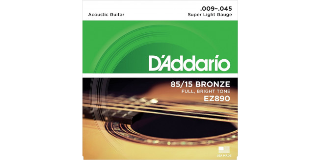 D'Addario EZ890 Great American Bronze 80/15 9-45