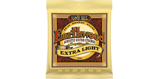 Ernie Ball 2006 Earthwood 80/20 Bronze 10/50  Extra Light