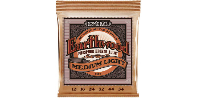 Ernie Ball 2146 Earthwood Phosphor Bronze 12/54 Medium Light