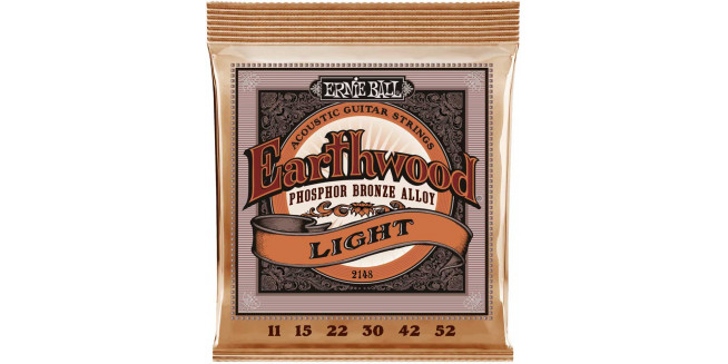 Ernie Ball 2148 Earthwood Phosphor Bronze 11/52 Light