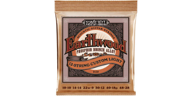 Ernie Ball 2152 Earthwood 12-String Phosphor Bronze 10/48 Custom Light