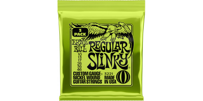 Ernie Ball 3221 Regular Slinky 10/46 3-Pack