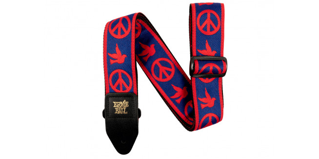 Ernie Ball Jacquard Peace Love Dove Guitar Strap - RB