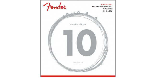 Fender Super 250R Nickel Plated Steel Guitar Strings 10/46