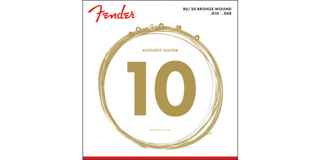 Fender 70XL 80/20 Bronze Acoustic Strings 10/48