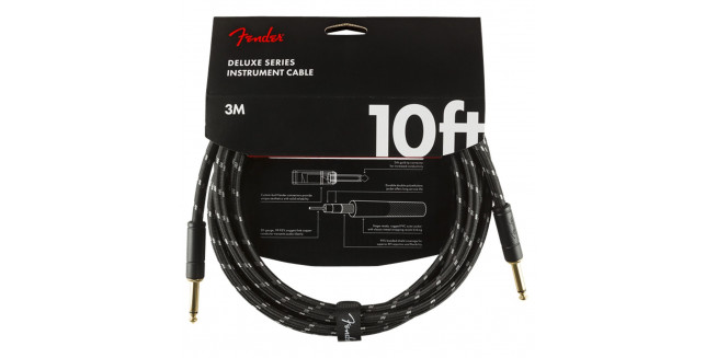 Fender Deluxe Series Instrument Cable - 3m - BK