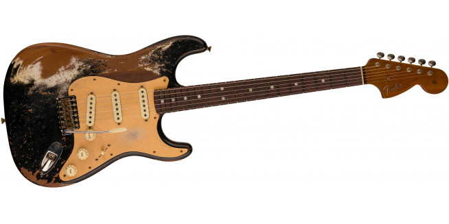Fender Custom Limited Edition Roasted "Bighead" Stratocaster Super Heavy Relic - ABLK