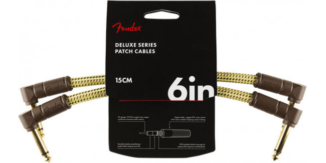 Fender Deluxe Series 2-Pack Patch Cables - 15cm - TW
