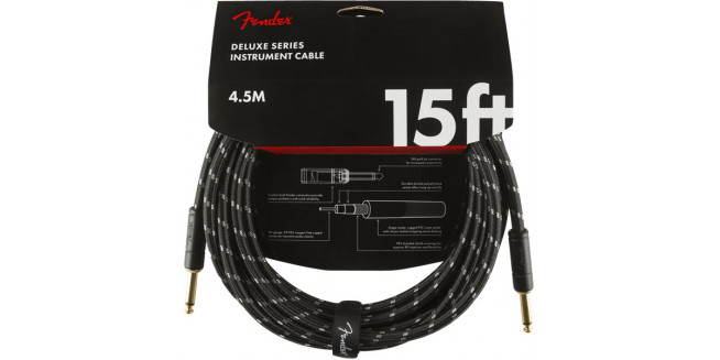 Fender Deluxe Series Instrument Cable - 4.5m - BK