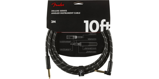 Fender Deluxe Series Instrument Cable Angled - 3m - BK